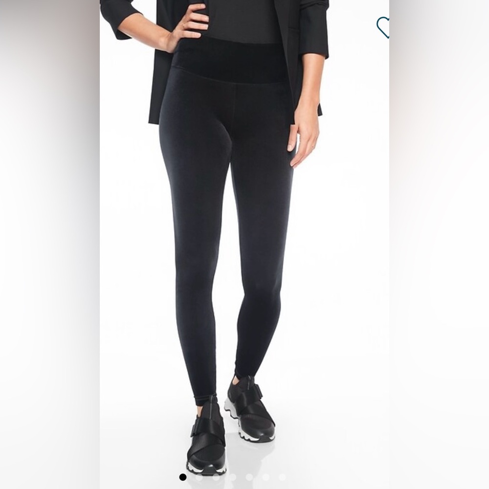 Athleta Elation Black Velvet XL Leggings